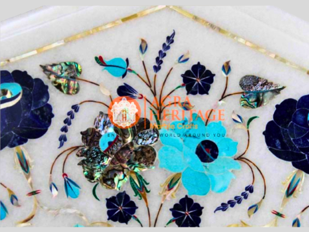 Marble Turquoise Pietradura Coffee Table Home Decor